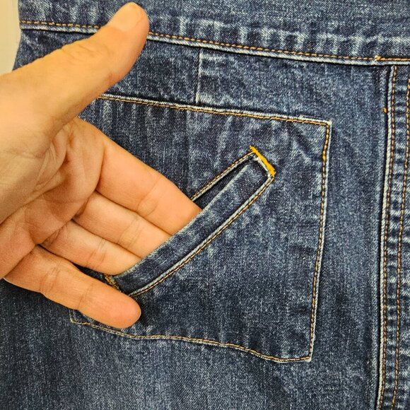 Vintage Carolina Blues Blue Denim Y2K Skirt Boho Retro 6 - Picture 3 of 10